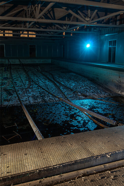 Diving in the Dark  :::::  The indoor Olympic-sized pool.