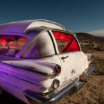 Purple Meat Wagon  :::::  2009  :::::  1960 Pontiac-based Superior Bubble-Top Ambulance  :::::  Tonopah, Nevada